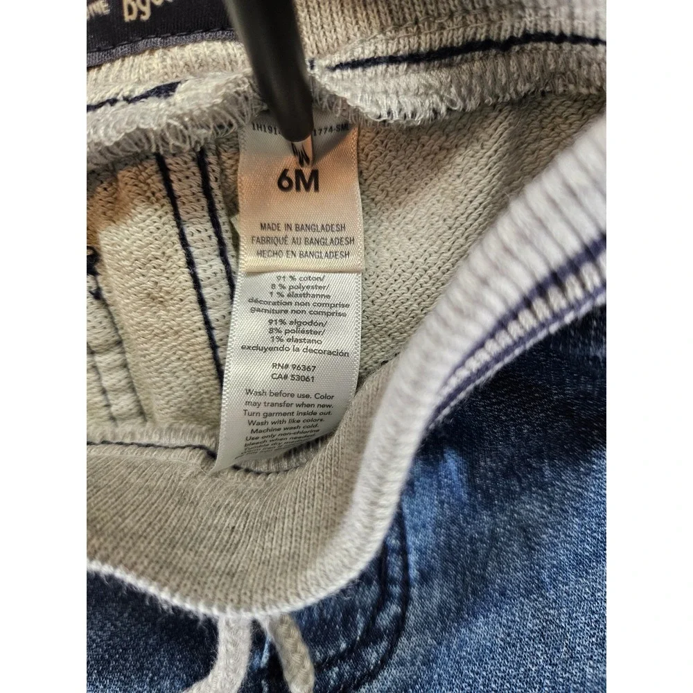OshKosh Bgosh Baby Boy Knit Denim Jogger Jeans Blue 6M New